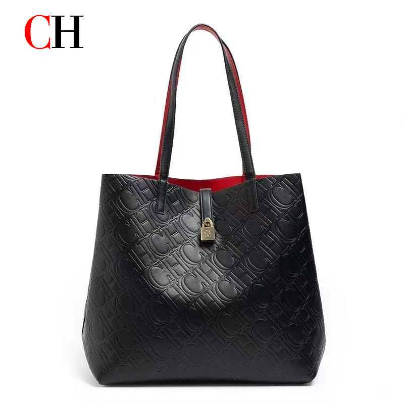 Tote Bag Leather Monogram - CH Schoudertas Dames Monogram Lederen Tote
