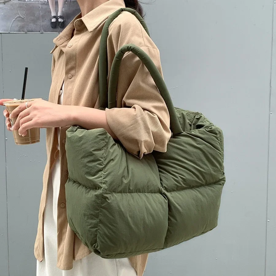 Luxury Quilted Bags - Katoenen Gewatteerde Tote Grote Gewatteerde Vrouwen