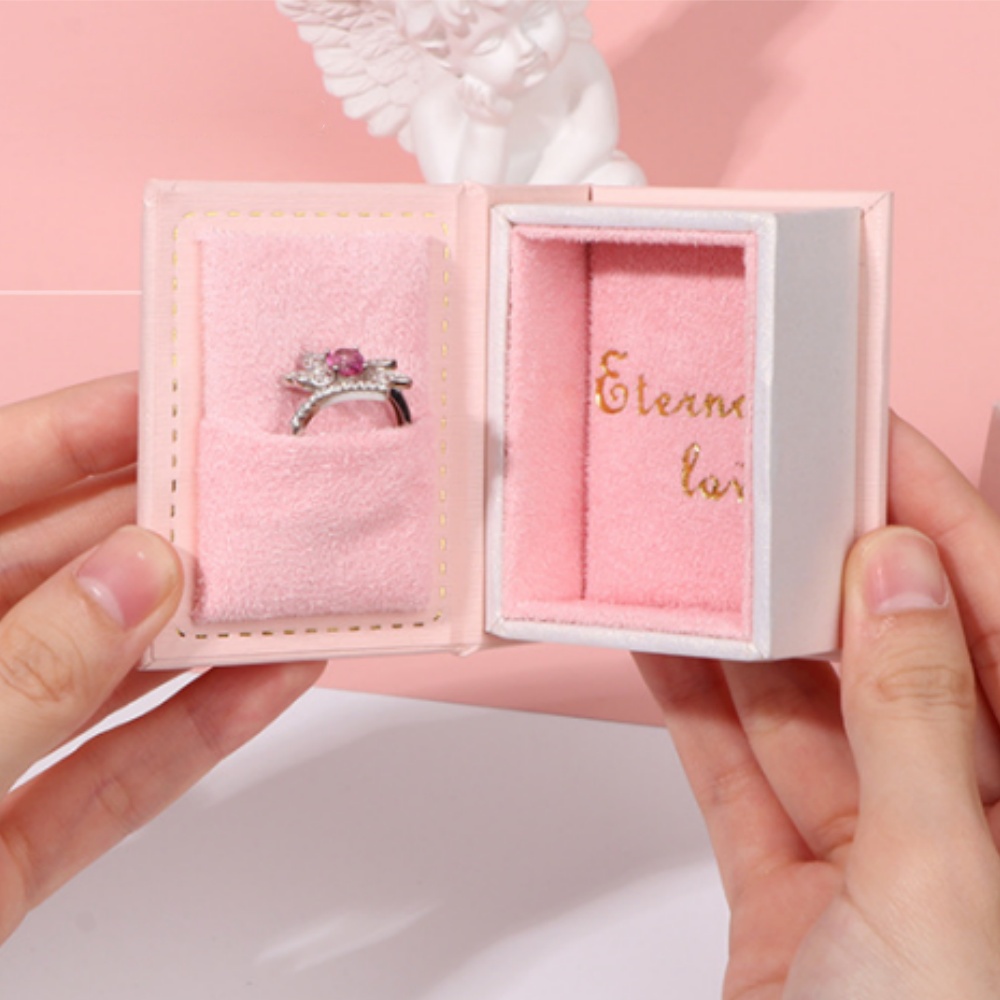 Luxury Bags List - Mini schelpvormige boek ringendoos voor huwelijksaanzoek,