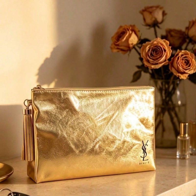 Luxury Bags Ysl - YSL Gouden Cosmetiktas, Draagbare Waterdichte Multifunctionele