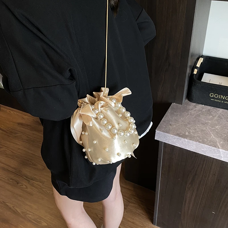 Luxury Bags On Sales - Modeontwerp met kralenversiering, schattige schoudertassen in