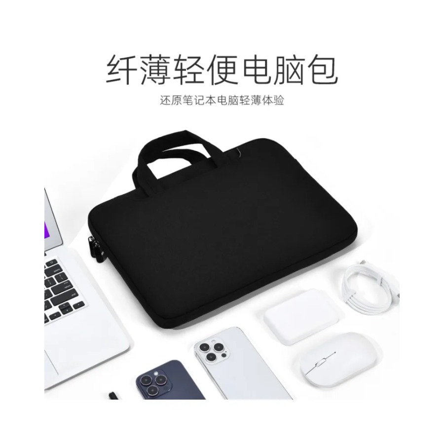 Briefcase Leather Slim - Slanke, lichtgewicht premium laptoptas, draagbaar ontwerp