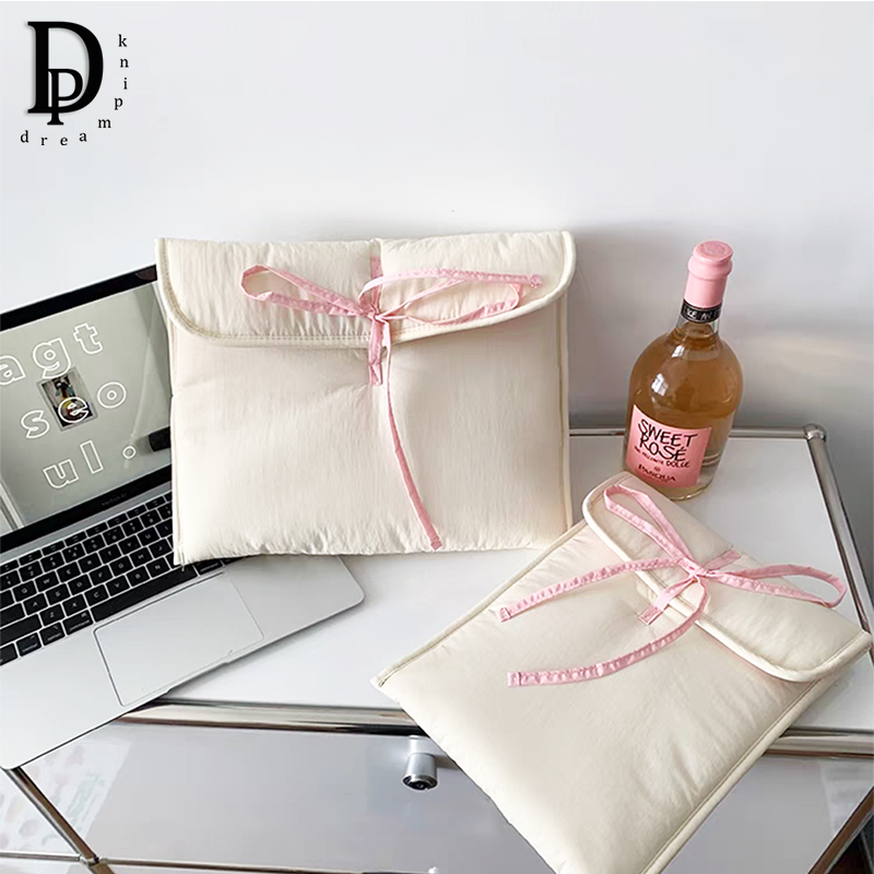 Luxury Quilted Bags - Gewatteerde Luxe Laptoptas Strik Mode Vrouw