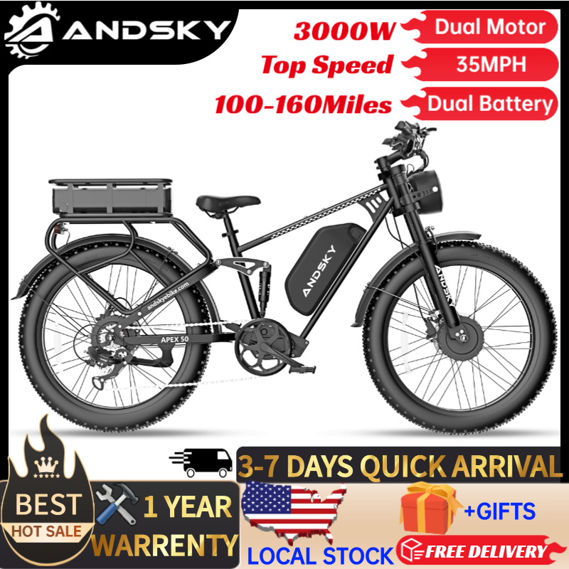 Luxury Bags On Sales - ANDSKY Apex50 AWD Elektrische Fiets 3000W