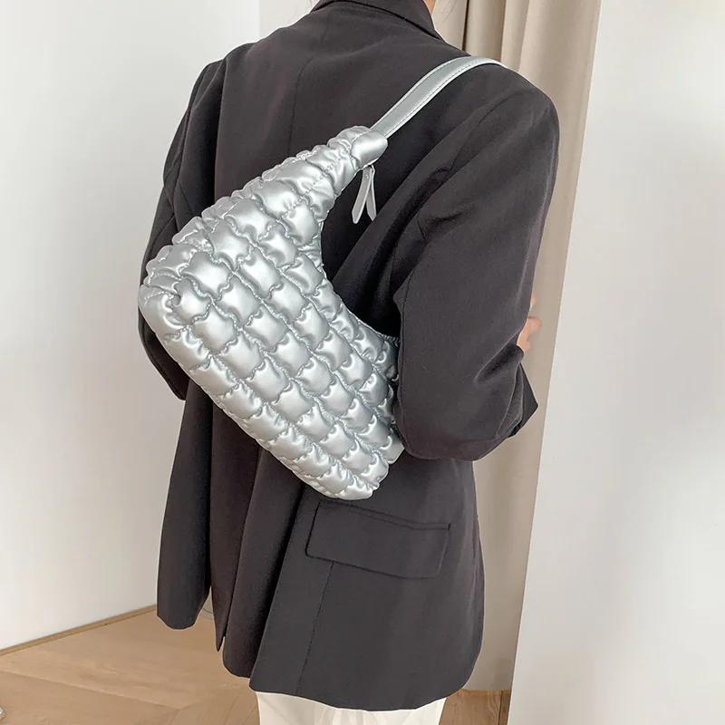 Luxury Quilted Bags - Mode Ruches Gewatteerde Hobos Vrouwen Schoudertassen