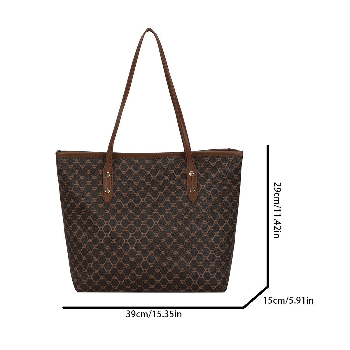Luxe vintage dames schoudertas - Tote Bag Leather Monogram recensie en prijs