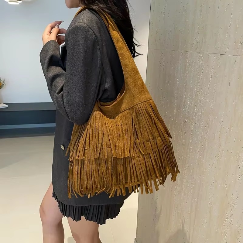 Schoudertassen van imitatiesuè - Luxury Bags On Sales recensie en prijs