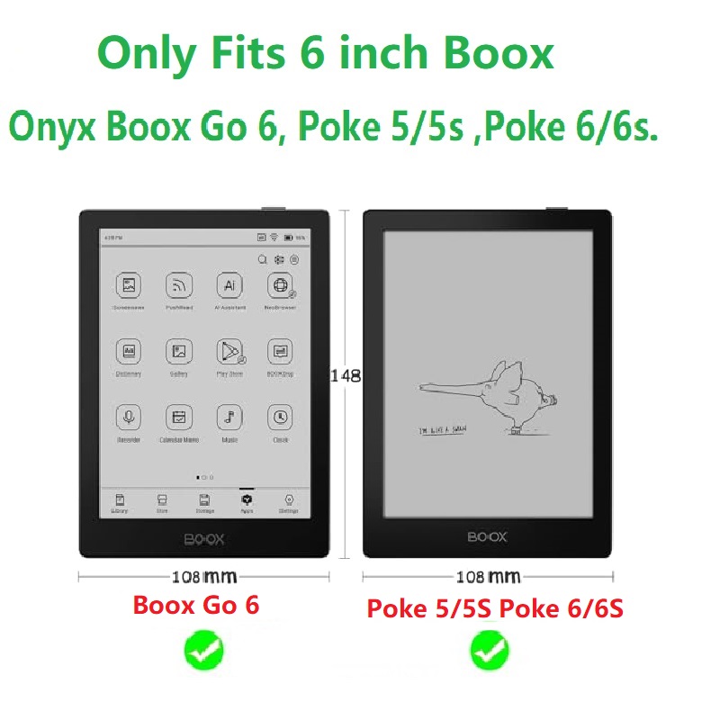 Hoesje voor Onyx Boox Go 6 Pok - Briefcase Leather Slim recensie en prijs
