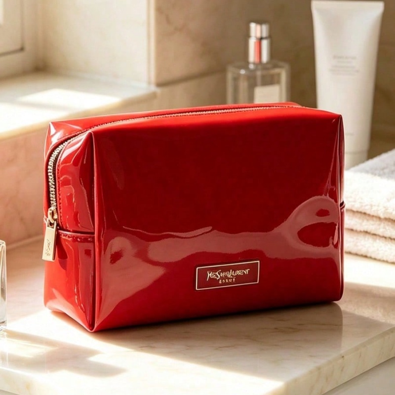 YSL BEAUTE Rode Kunstleren Mak - Luxury Bags Ysl recensie en prijs