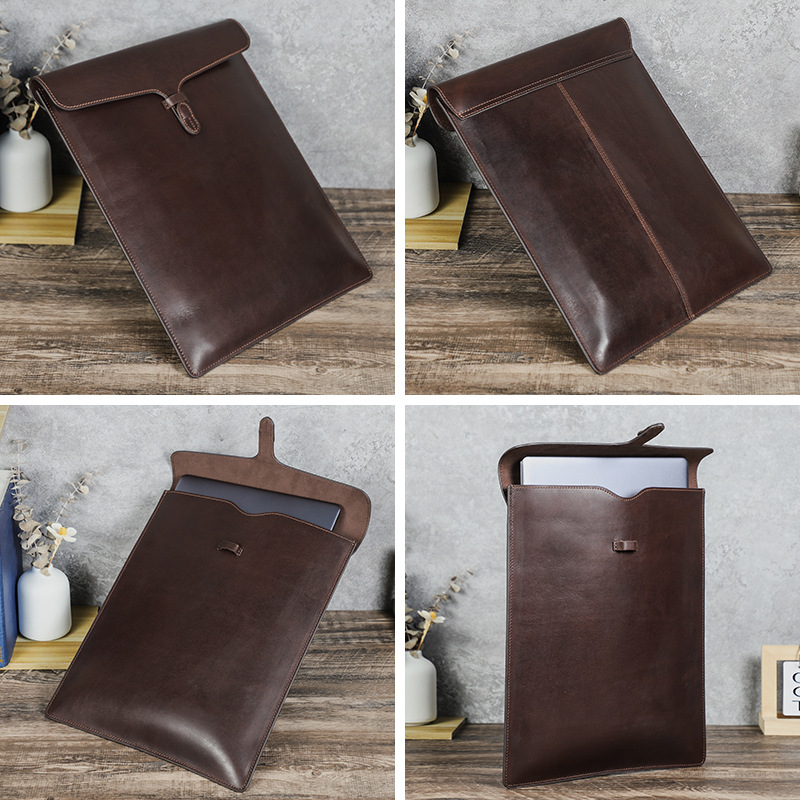 Vintage Echt Lederen Laptophoe - Briefcase Leather Slim recensie en prijs