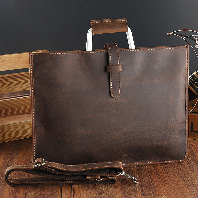 Heren topnerf Crazy Horse lede - Briefcase Leather Slim recensie en prijs