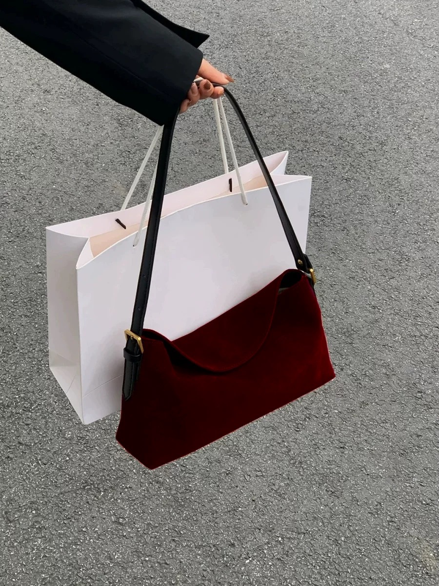 Mode rode suède schoudertas vo - Luxury Bags Sale recensie en prijs